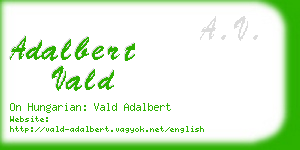 adalbert vald business card